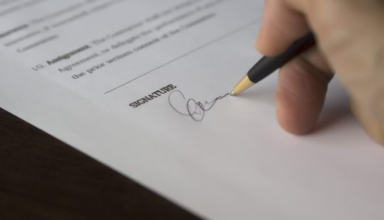 signing