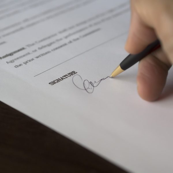 signing